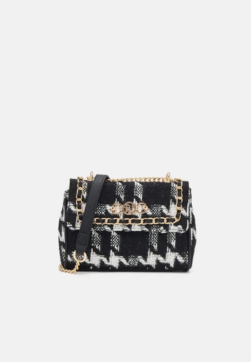 River Island DOGTOOTH BOUCLE SHOULDER Across body bag black