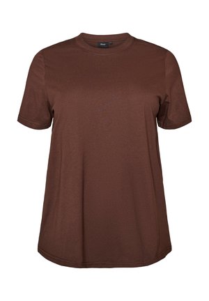 Zizzi, BASIC-T-SHIRT - Βασικό μπλουζάκι - braun