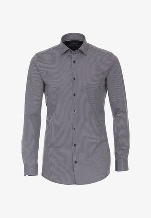 PRINT BODY FIT - Shirt - graues/dunkelblau