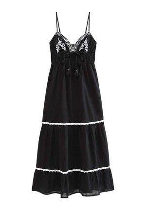 New Look, EMBROIDERED BEACH MAXI - Maxi-jurk - black