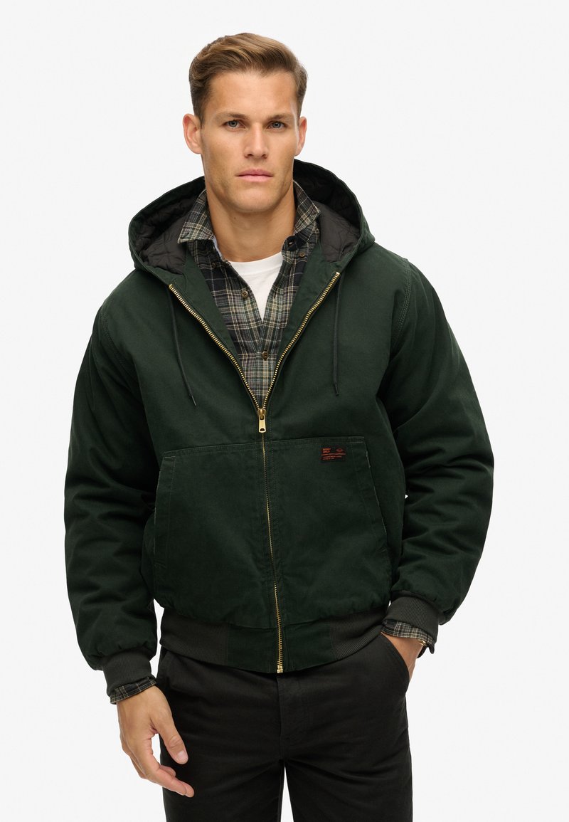 Superdry & Co PLUS HOODED - Jas - jet set green