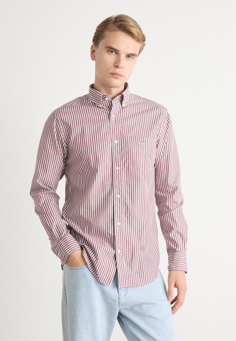 GANT REG POPLIN STRIPE - Chemise - wine red