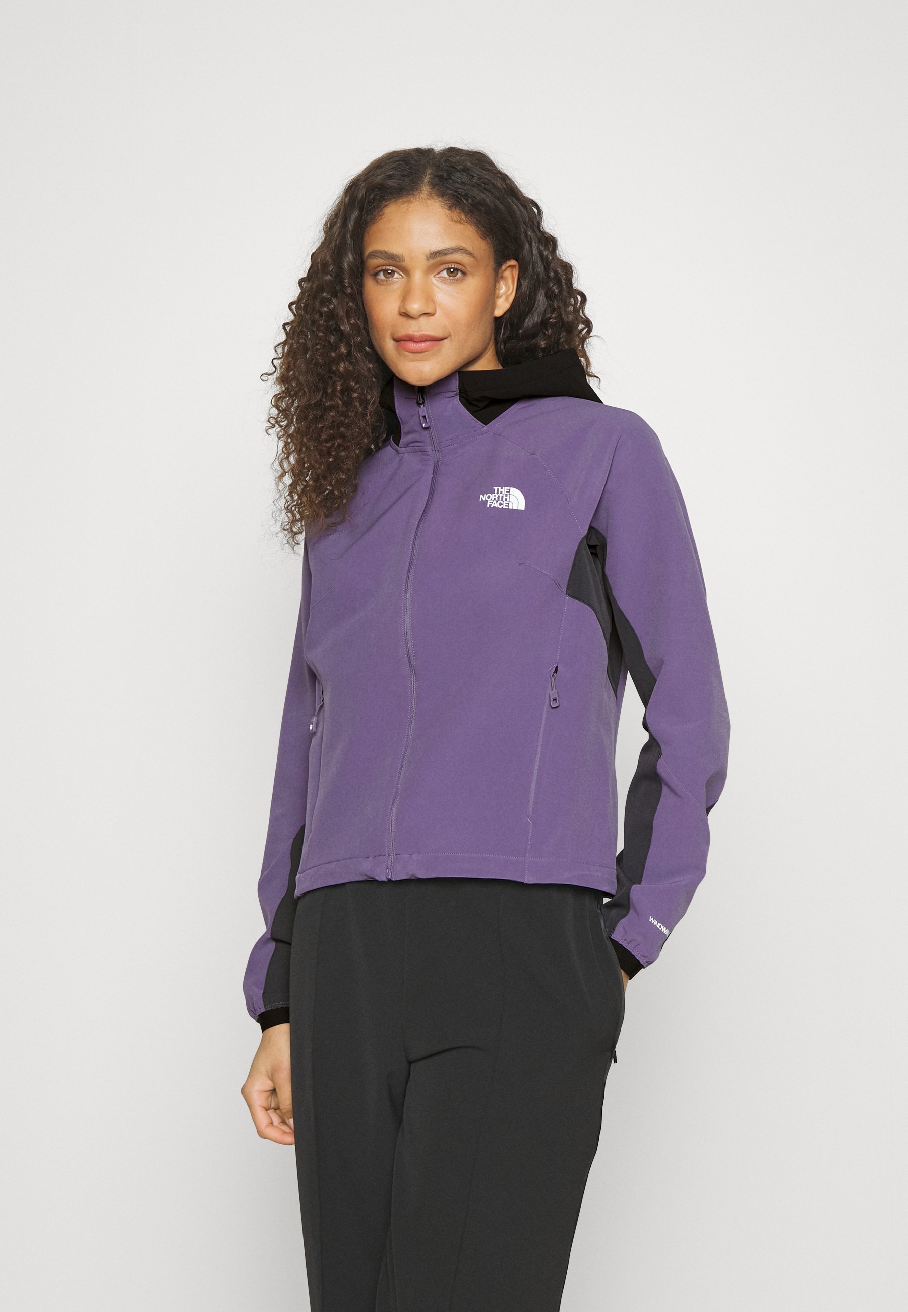The North Face HOODIE - Soft shell jacket - lunar slate/asphalt grey/black/ purple - Zalando.ie