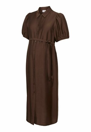 MAMALICIOUS, DRESS MLYOLINE MATERNITY DRESS - Paitamekko - chocolate brown