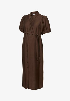 MAMALICIOUS, DRESS MLYOLINE MATERNITY DRESS - Haljina-majica - chocolate brown