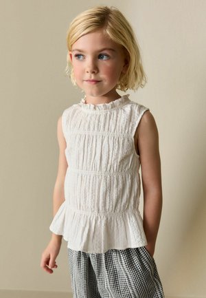 REGULAR FIT - SHIRRED SLEEVELESS  - Bluse - white