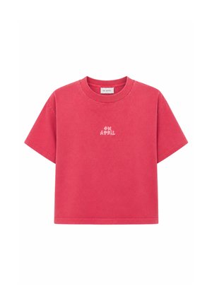 OH APRIL, ELLA BOXY T-SHIRT - T-shirts med print - raspberry acid