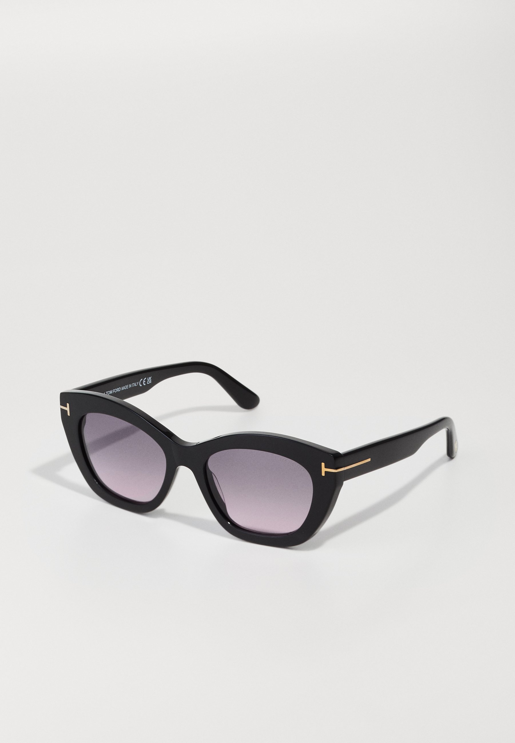 Tom Ford Glossy Black Cat-Eye Sunglasses with Gold Accents TOM FORD Icon Collection Cat-Eye Sunglasses | Neiman Marcus main image 2