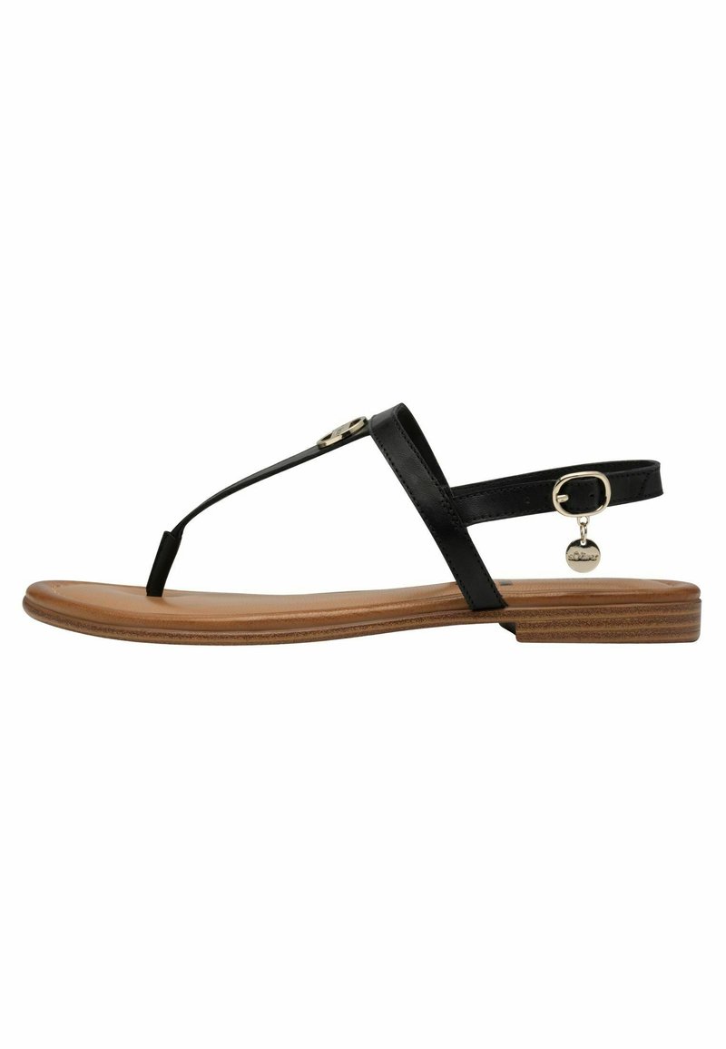 s.Oliver Sandales tongs - black