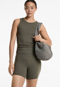 OYSHO RIB HALTER - Top - khaki