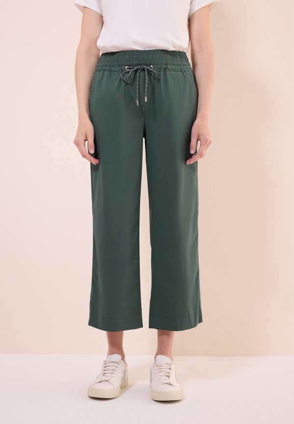 7/8 WIDE LEG - Stoffhose - grün