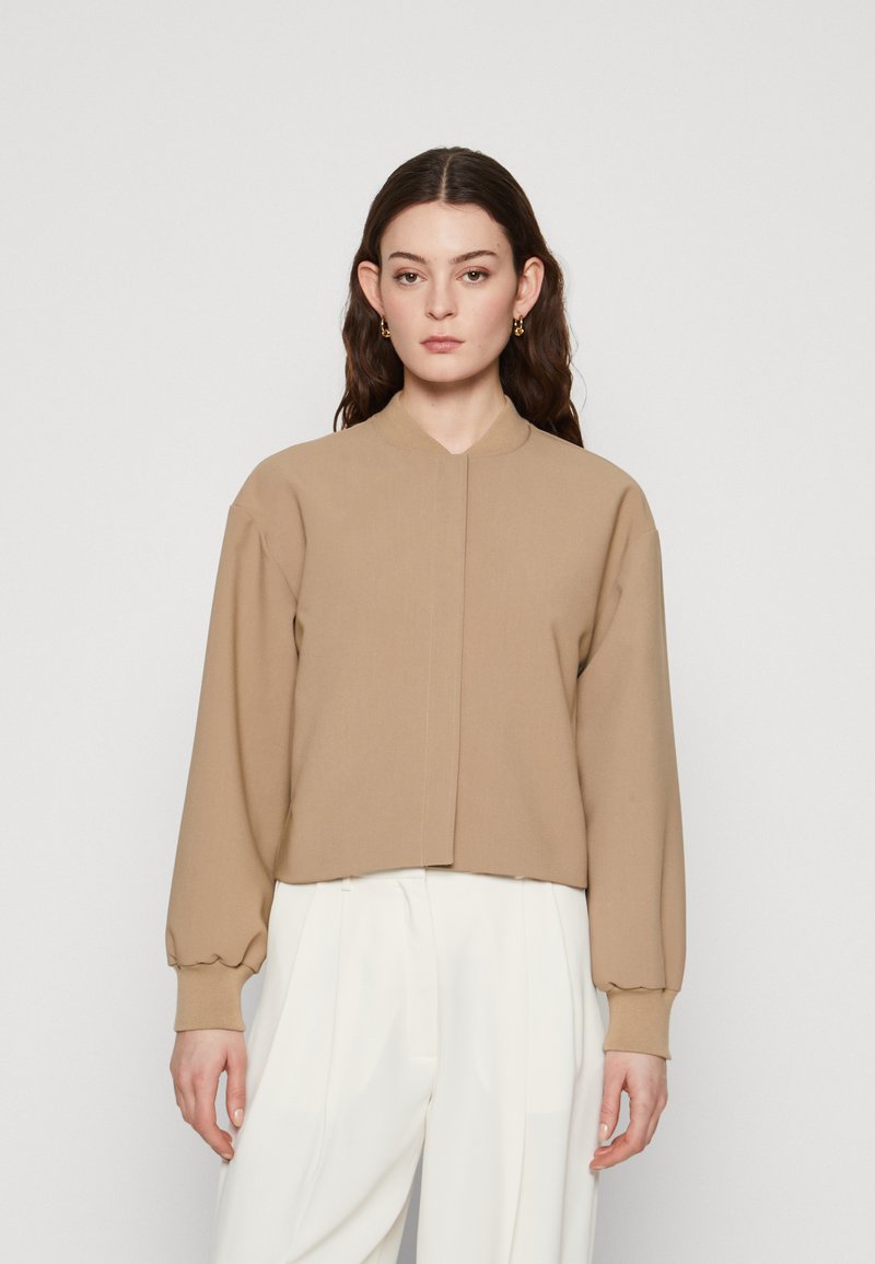 Selected Femme SLFBLAKE - Chaquetas bomber - greige
