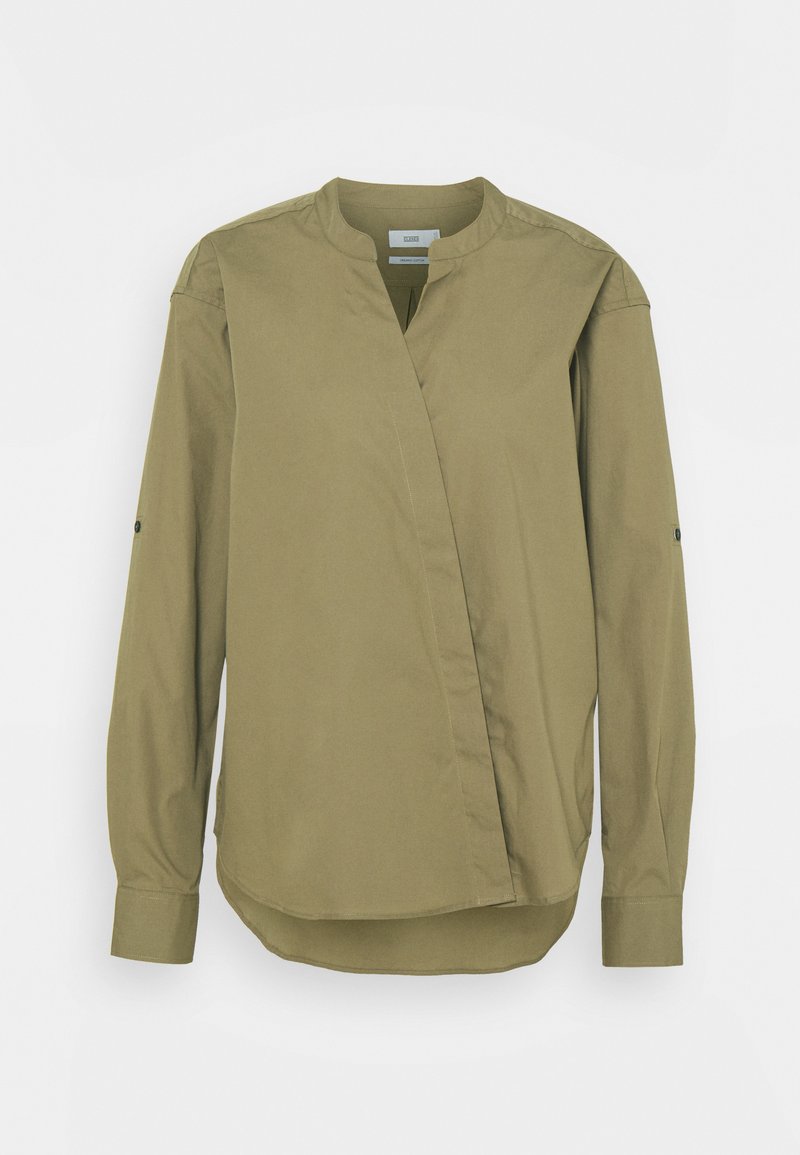 closed Blouse olijfgroen gemêleerd