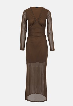 Even&Odd, MESH MAXI - Robe de soirée - chocolate brown