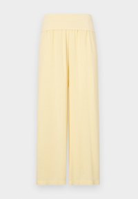 Foldover Waist Super Baggy Pants - Trousers - double cream