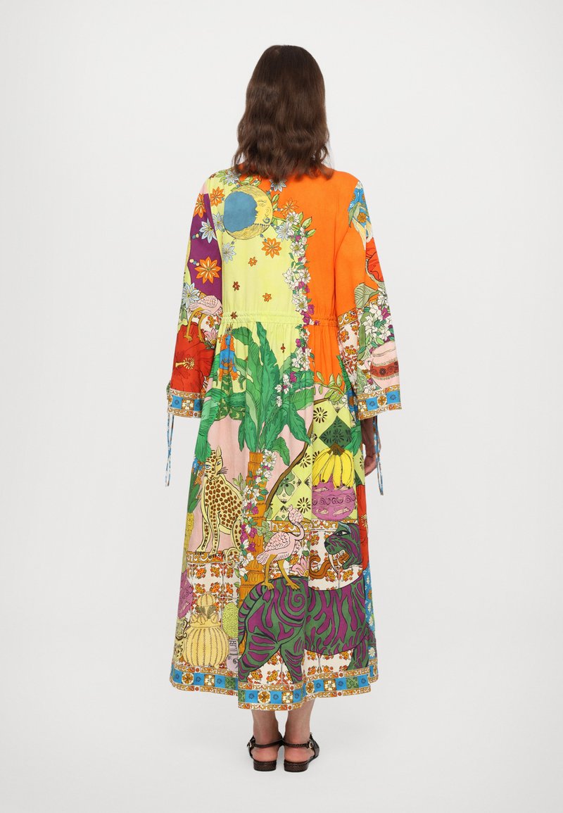 alemais tiger shirt dress ALMAIS Tiger Silk Midi Dress