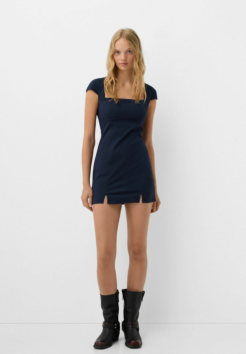 Bershka Etui-jurk donkerblauw