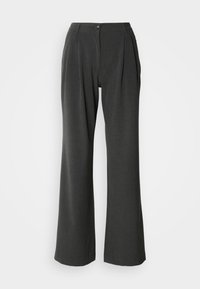 PANTS WOMAN - Calças - dark grey melange