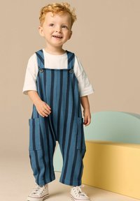 Next SET - T-Shirt basic - blue black stripe