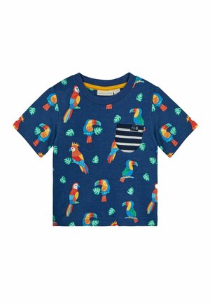 GARDEN BUGS REGULAR FIT - T-shirt con stampa - navy blue tropical birds