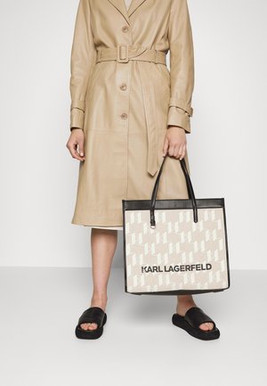 SKUARE EMBROIDERY TOTE - Cabas - natural/white/black