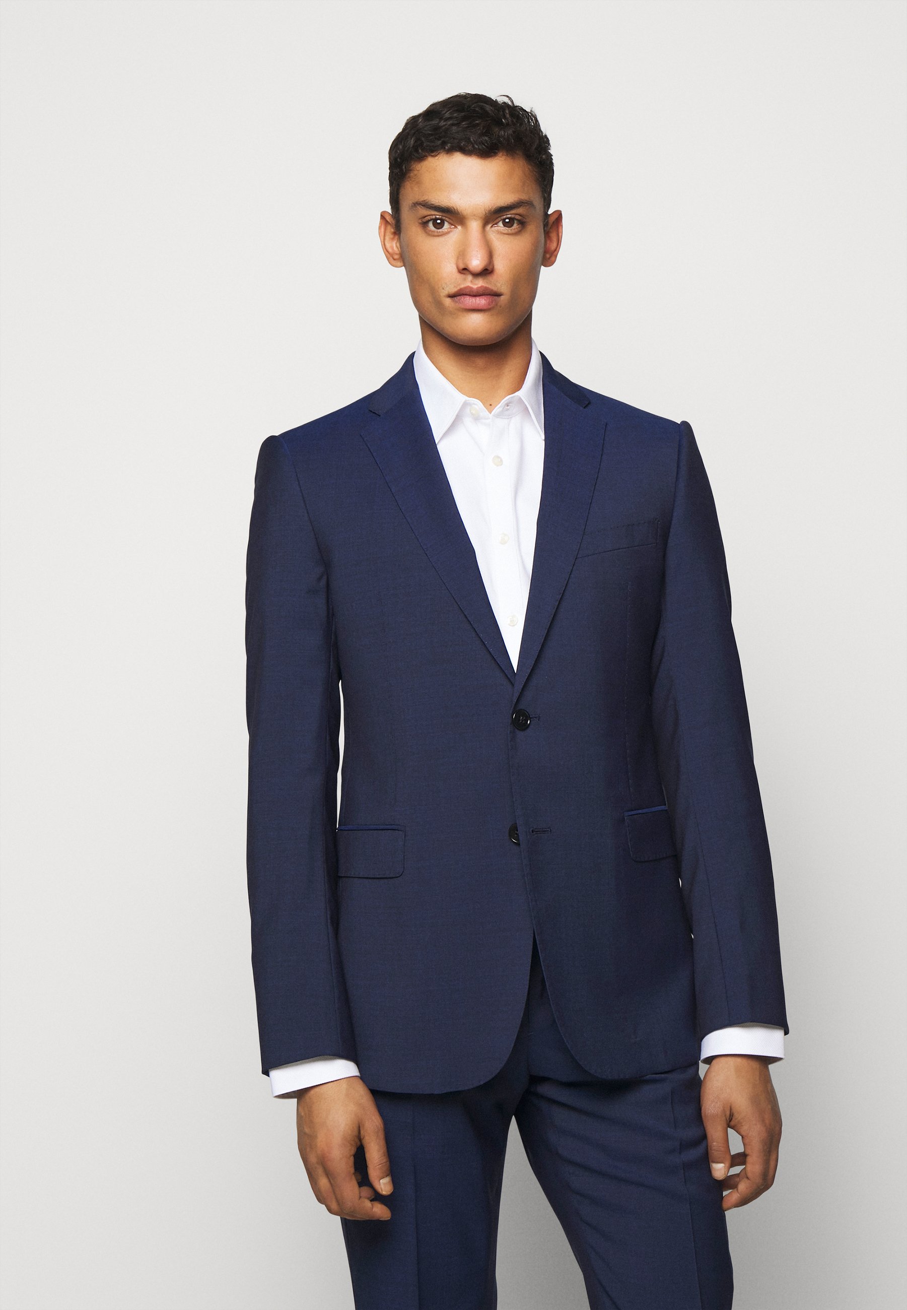 armani suit navy blue