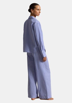 Polo Ralph Lauren, LONG SLEEVE PJ SET - SCALLOP SEERSUCKER - Nachtwäsche Set - amparo blue