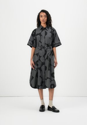 Marimekko UNIKKO DRESS - Shirt dress - black/dark grey