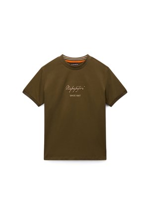 S-BARYTE SS - Printtipaita - dark olive