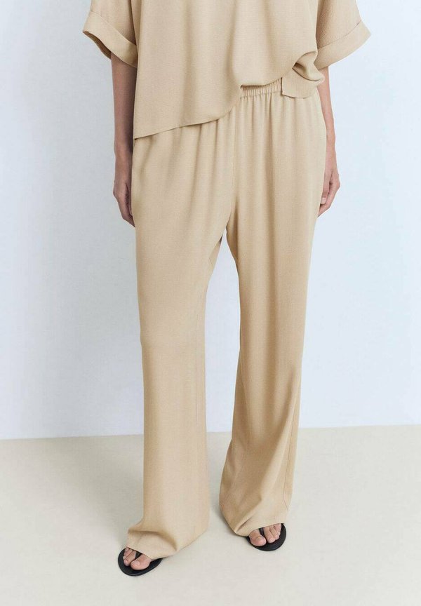 STRAIGHT-FIT - Stoffhose - mottled beige