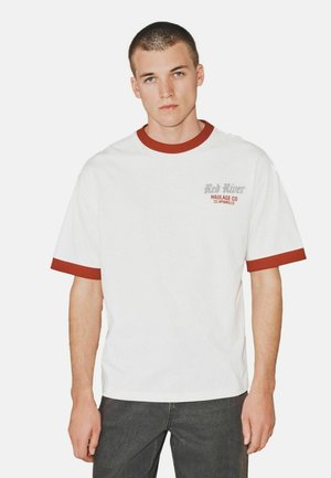 REGULAR FIT - EDIT GRAPHIC RINGER - T-Shirt print - white