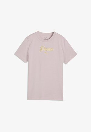 Puma, ESSENTIALS SCRIPT GLITTER T-SHIRT - T-shirts print - misty pink