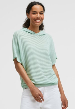 SENSES.THE LABEL, SENSES.THE LABEL STRICK-HOODIE MIT KURZARM KLE:O - T-Shirt basic - pastel lime