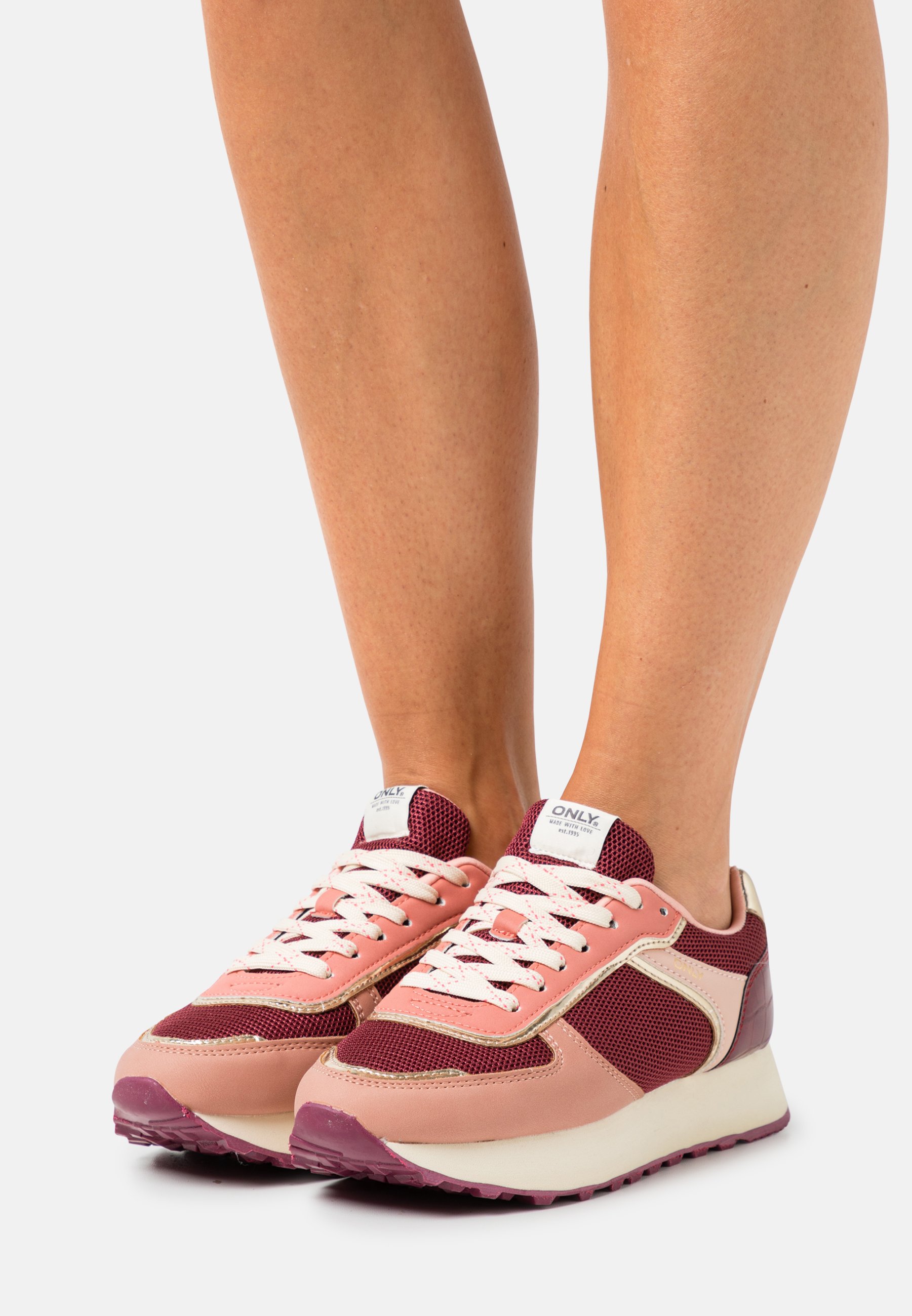 ONLY SHOES ONLSONIA COLOR ELEVATED - Sneakers laag - bordeaux/bordeauxrood  - Zalando.be
