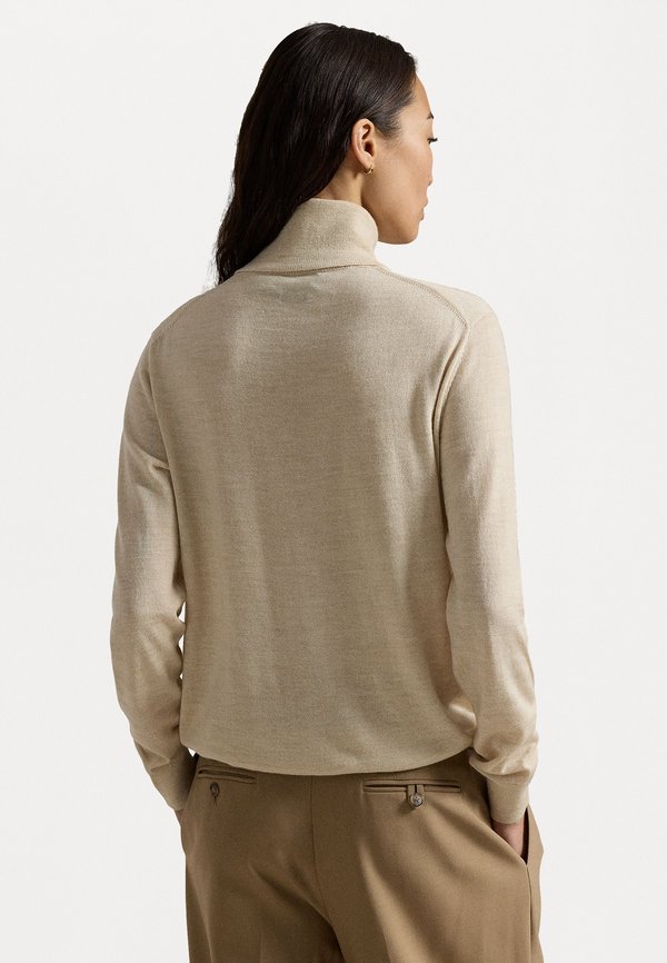 WOOL TURTLENECK SWEATER - Jumper - almond heather3