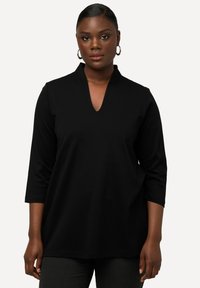 Ulla Popken À MANCHES 3/4 ET COL CALICE EN PIMA - Pitkähihainen paita - black