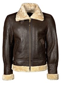 Casaco de couro - dark brown