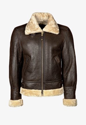 Schott Chaqueta de cuero - dark brown