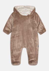 Jacky Baby KUSCHELOVERALL MIT KLAPPHÄNDEN UNISEX - Overal - taupe gray