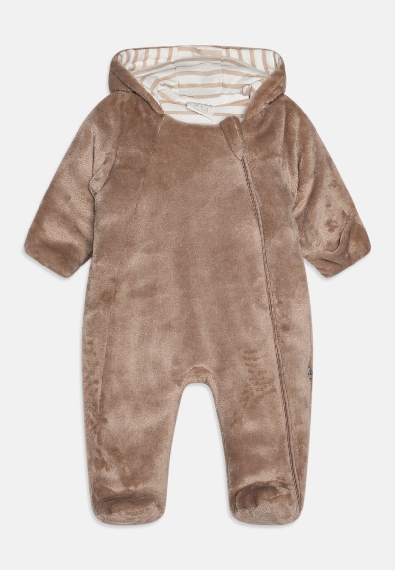 Jacky Baby KUSCHELOVERALL MIT KLAPPHÄNDEN UNISEX - Pajac - taupe gray