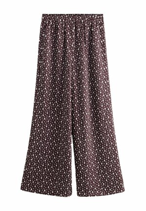 CRINKLE POLKA DOT  - Pantaloni del pigiama - burgundy red ecru cream