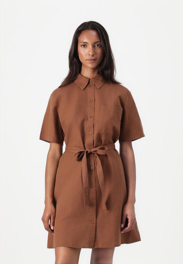 WOVEN DRESSES - Shirt dress - melted chocolate
