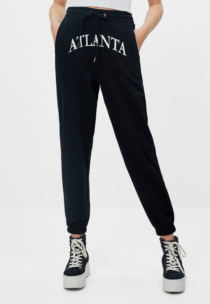 Bershka Pantalon de survêtement - black/noir - ZALANDO.FR