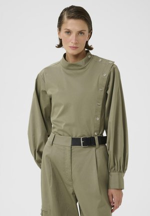 KBEGINA - Košilová halenka  - deep lichen green