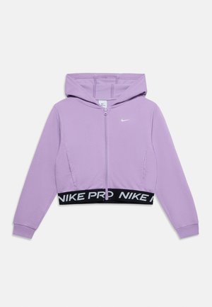 Nike Performance, G NP DF FZ FLC HDY UNISEX - Суитшърт с цип - violet star/black/white