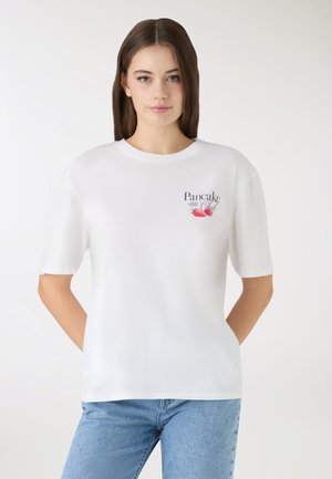 T-shirt con stampa - bianco ottico