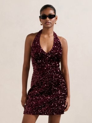RILEY SEQUIN HALTER MINI - Koktejlové šaty / šaty na párty - winetasting