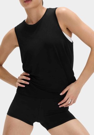 Marks & Spencer, ESSENTIAL ROUND NECK BOXY VEST TOP - Top - black