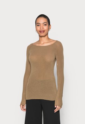 AMALIE L/S - Jumper - brown mustard