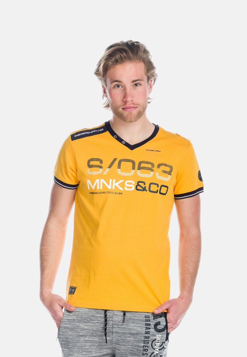 Koroshi PRINTED LETTERS Print Tshirt amarillo yellow/yellow Zalando